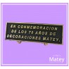 PLACA GRABADA CON BASE EN BRONCE PULIDO CON PATINADO NEGRO