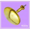 CHAPETON PLATO GRANDE CON POSTE RECTO EN BRONCE PULIDO.