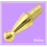 TAPON DE BOLA EN BRONCE PULIDO PARA TUBO DE 13MM.