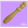 BASTON DE JALAR PUÑO DE MADERA, EN BARNIZ CLARO