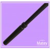 BASTON DE JALAR PUÑO 1 RAYA EN ALUMINIO PINTADO EN COLOR NEGRO MATE