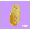 BRIDA OVAL PARA TUBO DE CLOSET COLOR DORADO