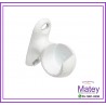 SOPORTE BLANCO CORTO TIPO CAZUELA DERECHO PARA TUBO DE 13MM