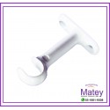 SOPORTE BLANCO LARGO ABIERTO PARA TUBO DE 13MM