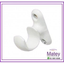 SOPORTE BLANCO CORTO ABIERTO PARA TUBO DE 13MM