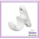 SOPORTE BLANCO CORTO ABIERTO PARA TUBO DE 13MM