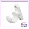 SOPORTE BLANCO CORTO ABIERTO PARA TUBO DE 13MM
