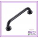 PASAMANOS NEGRO MATE DE 25MM DE 30CM SIN ANTIDESLIZANTE