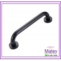 PASAMANOS NEGRO MATE DE 25MM DE 30CM SIN ANTIDESLIZANTE