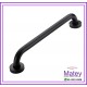 PASAMANOS NEGRO MATE DE 25MM DE 50CM SIN ANTIDESLIZANTE
