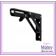 MENSULA DE REPISA PLEGABLE DE 15CM X 7CM DE ACERO COLOR NEGRO 