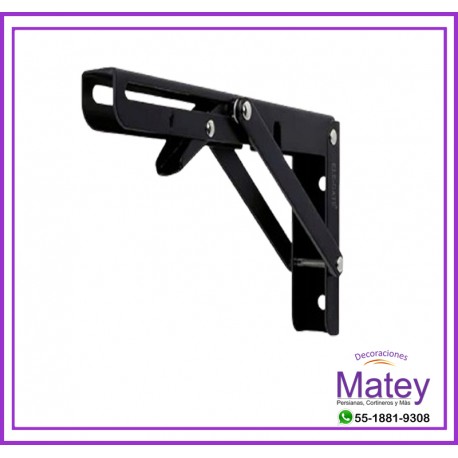 MENSULA DE REPISA PLEGABLE DE 15CM X 7CM DE ACERO COLOR NEGRO 