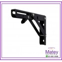 MENSULA DE REPISA PLEGABLE DE 15CM X 7CM DE ACERO COLOR NEGRO 