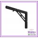 MENSULA DE REPISA PLEGABLE DE 30CM X 17CM DE ACERO COLOR NEGRO 