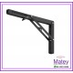 MENSULA DE REPISA PLEGABLE DE 35CM X 17CM DE ACERO COLOR NEGRO 