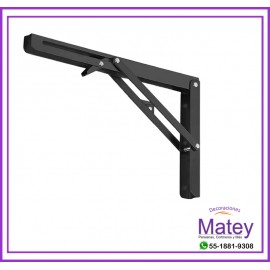 MENSULA DE REPISA PLEGABLE DE 35CM X 17CM DE ACERO COLOR NEGRO 