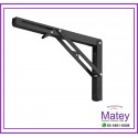 MENSULA DE REPISA PLEGABLE DE 35CM X 17CM DE ACERO COLOR NEGRO 