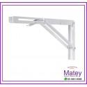 MENSULA DE REPISA PLEGABLE DE 35CM X 17CM DE ACERO COLOR BLANCO