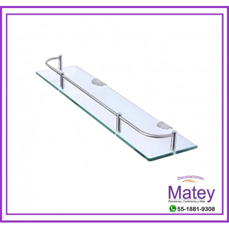 REPISA RECTANGULAR DE VIDRIO DE 10X30CM