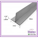 PERFIL "T" DE 1"X1"X1/16"EN ALUMINIO NATURAL TRAMO DE 3MT