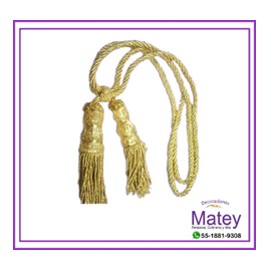 ABRAZADERA LISO METALICO DORADO 1 PZ