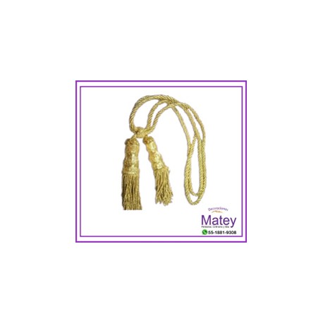 ABRAZADERA LISO METALICO DORADO 1 PZ