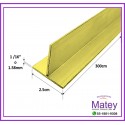 PERFIL "T" DE 1"X1"X1/16" EN ALUMINIO PINTURA AL HORNO DORADO DE 3MT