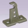 Soporte cromo negro para tubo de 11 mm perforado